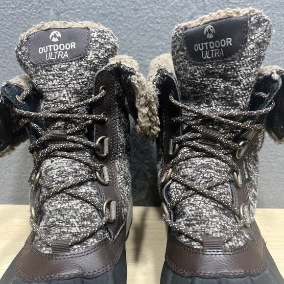 Skechers Air Cooled Goga Mat Outdoor Ultra High Boots Chocolate Womens Size 10 - Picture 5 of 16